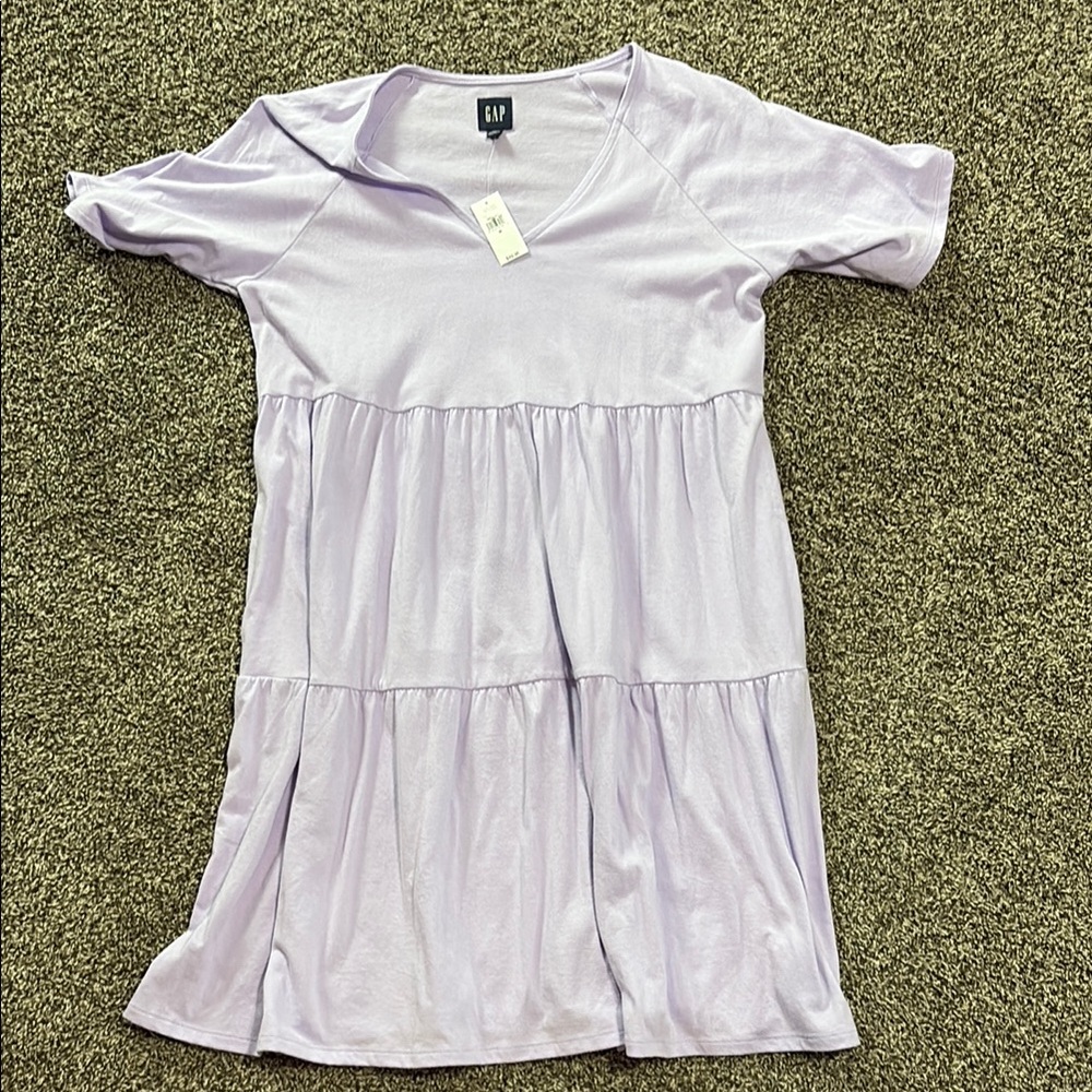 GAP Purple Tiered Sundress with Raglan Sleeves
